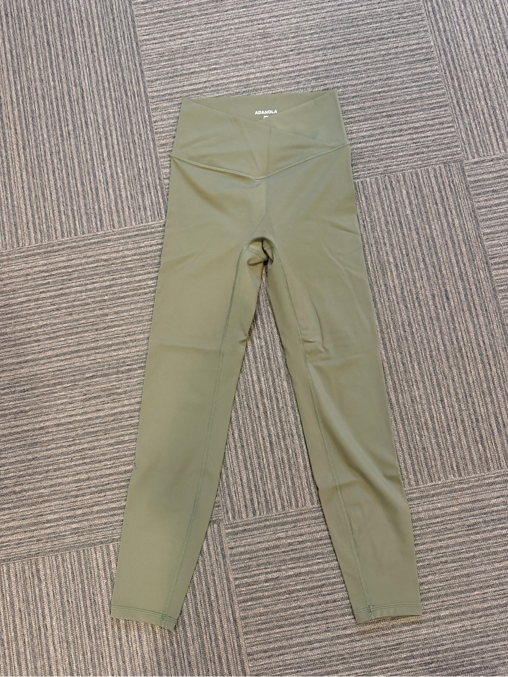 ADANOLA khaki green wrap leggings